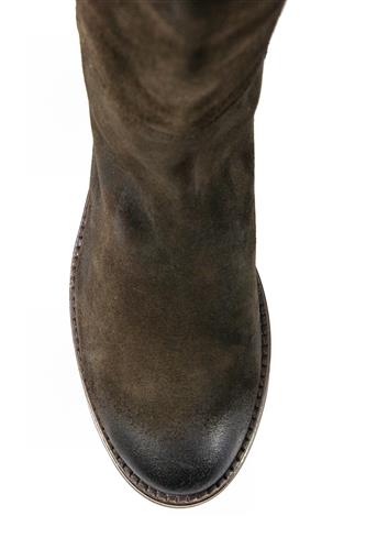 Boots Brown Wood Aged Suede