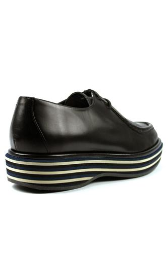 Michigan Multi Blue Flat Black Leather