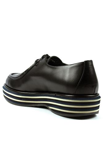 Michigan Multi Blue Flat Black Leather