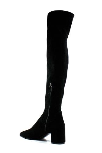 Nebraska Black Stretch Suede