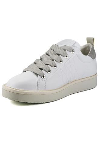 P01 White Leather Grey Suede Fuxia Laces
