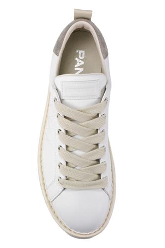 P01 White Leather Grey Suede Fuxia Laces
