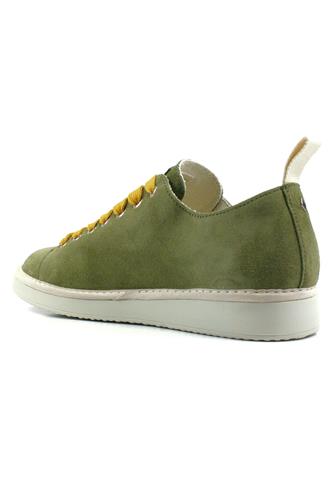 P01 Camoscio Verde Salvia Tela Lacci Giallo Bianco