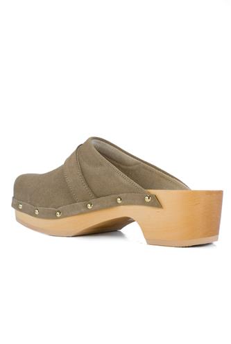 Pescura Clog Beige Suede
