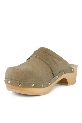 Pescura Clog Beige Suede