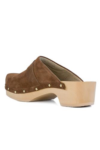 Pescura Clog Cognac Suede