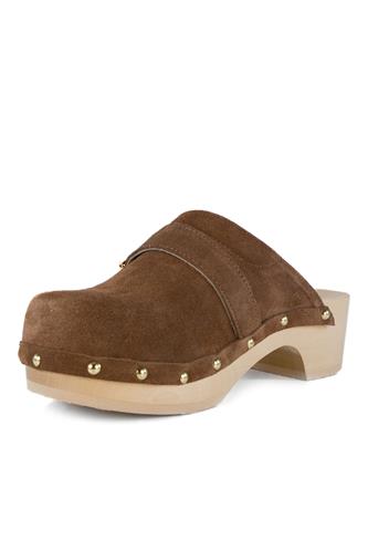 Pescura Clog Cognac Suede