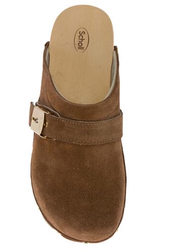 Pescura Clog Cognac Suede
