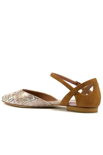 Priscilla Silver Copper Laminate Hazelnut Suede