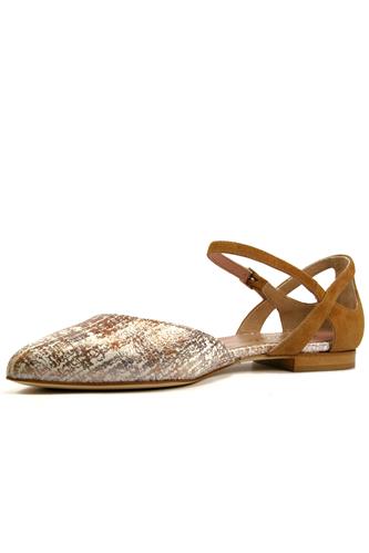 Priscilla Silver Copper Laminate Hazelnut Suede