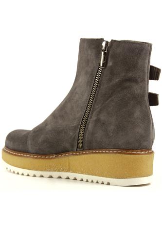 Via San Gallo Grey Suede Crepe