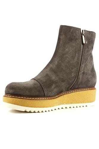 Via San Gallo Grey Suede Crepe