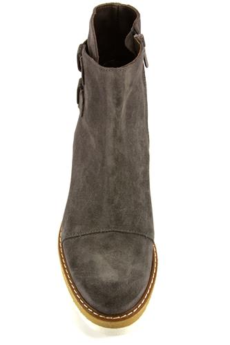 Via San Gallo Grey Suede Crepe