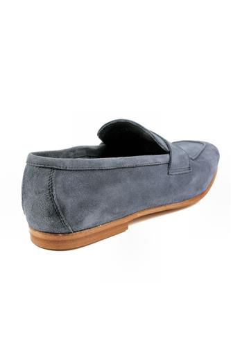 Mocassino Sfoderato Camoscio Bluette