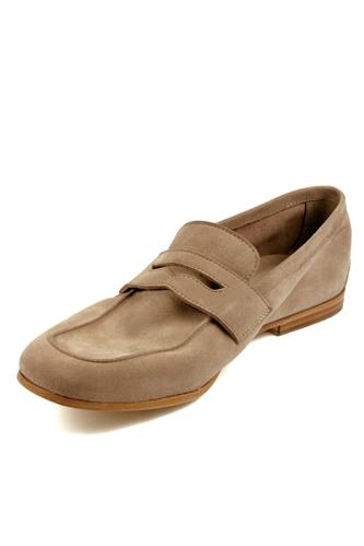 Moccasin Taupe Soft Suede Unlined